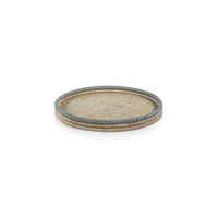 Zodax Laloma Coiled Rattan & Abaca Serving Tray, Small,  Round