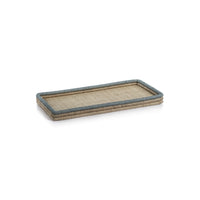 Zodax Laloma Coiled Rattan & Abaca Serving Tray, Medium,  Rectangle