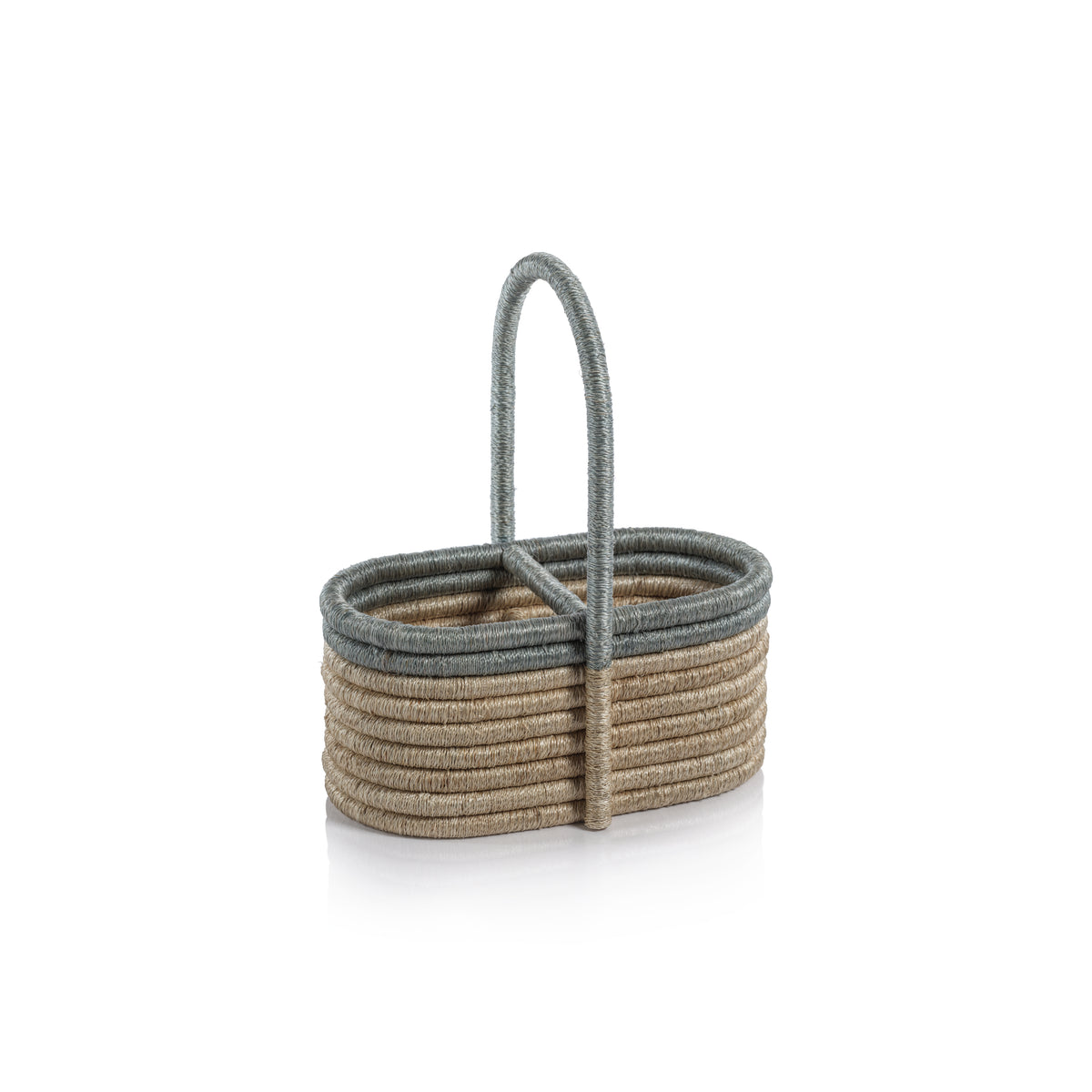 Zodax Laloma Coiled Rattan & Abaca Utensil / Wine Caddy