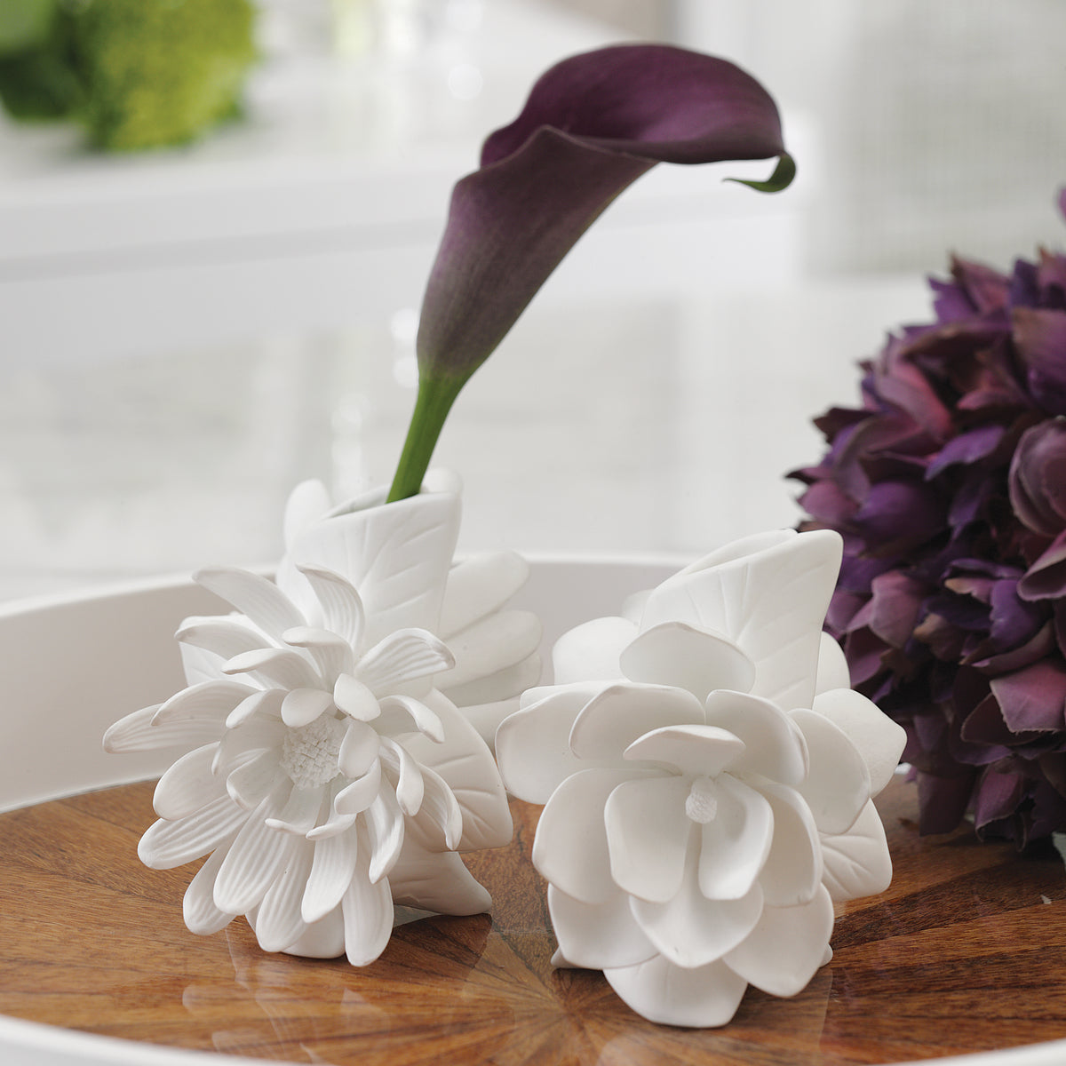 Zodax 4-Piece Cameo Porcelain Vase Set
