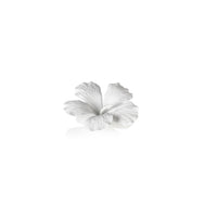 Zodax White Bone China Hibiscus Flower Wall & Table Décor, Set of 3