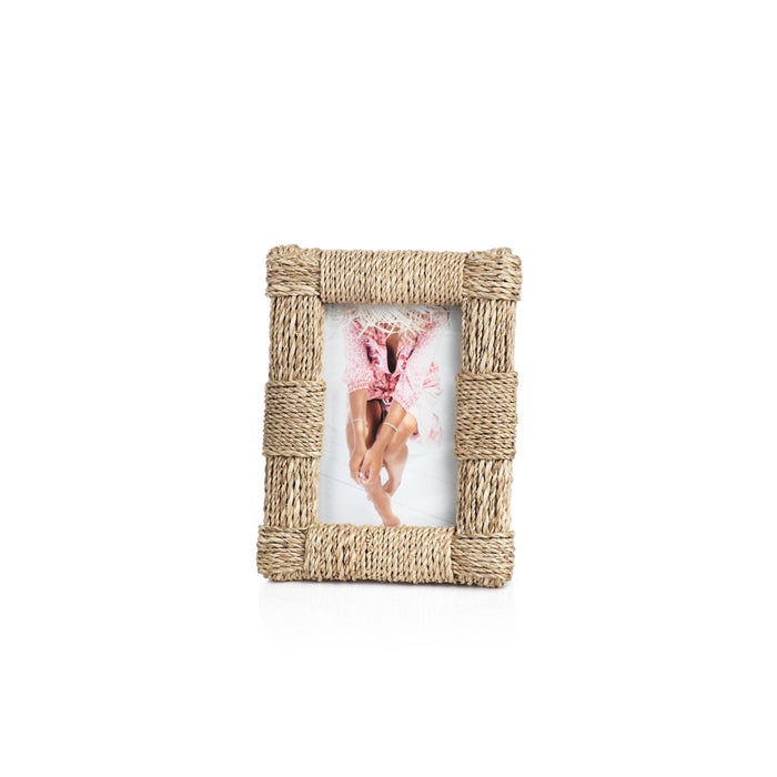 Zodax Faenza Abaca Rope Photo Frame, 4" x 6"