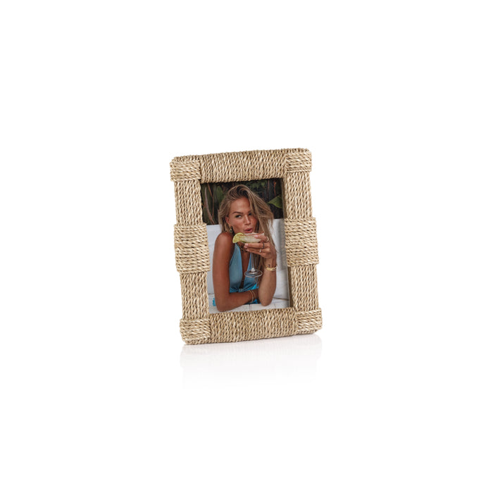 Zodax Faenza Abaca Rope Photo Frame, 4" x 6"