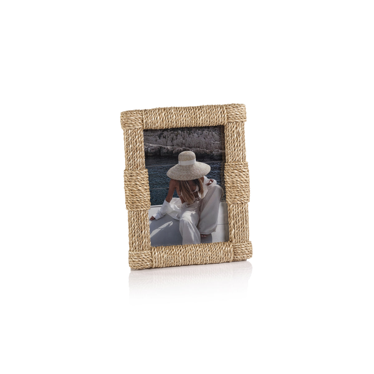 Zodax Faenza Abaca Rope Photo Frame, 5" x 7"