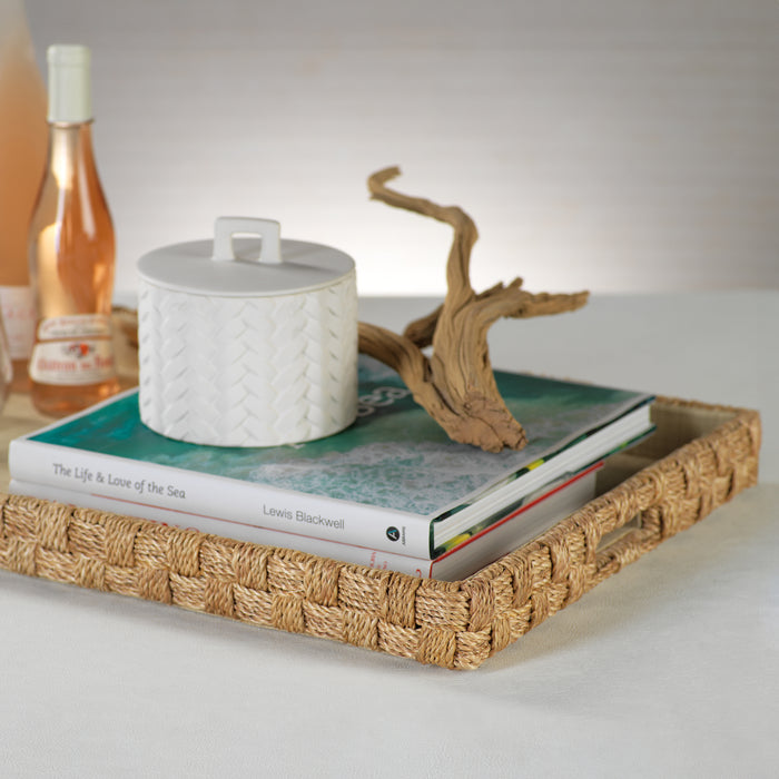 Zodax Faenza Abaca Rope Serving Tray, Large