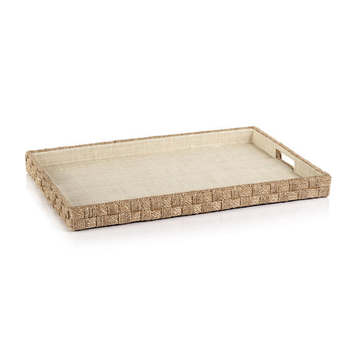 Zodax Faenza Abaca Rope Serving Tray, Large
