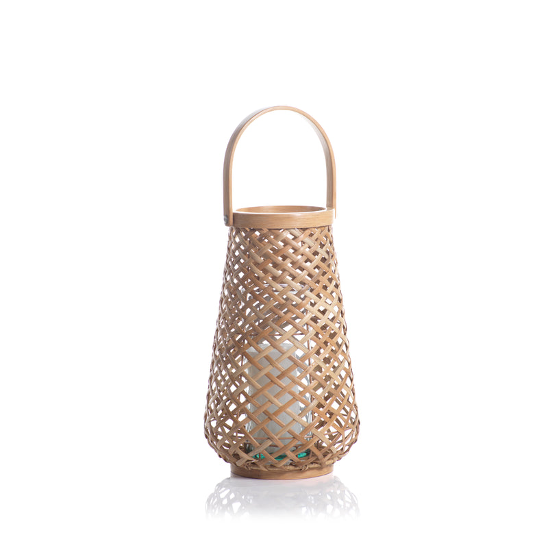 Zodax Mactan 15.75" Tall Rattan Decorative Lantern