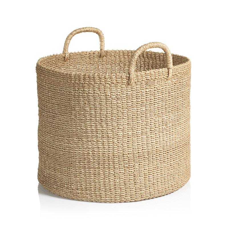 Zodax Lucena Abaca Basket/Hamper, Round