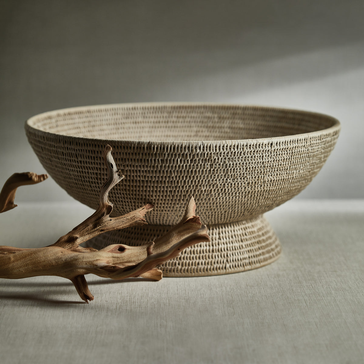 Zodax Surbiton Large Rattan Footed Bowl