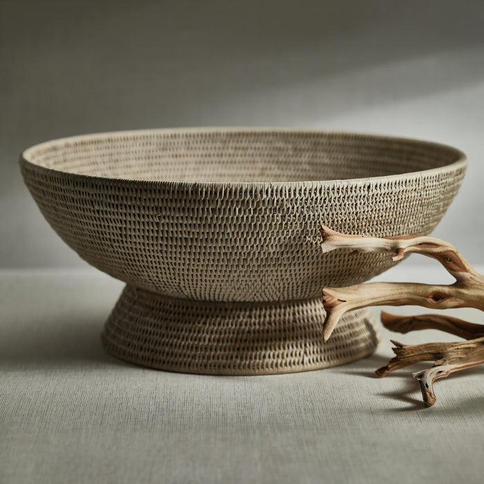 Zodax Surbiton Large Rattan Footed Bowl