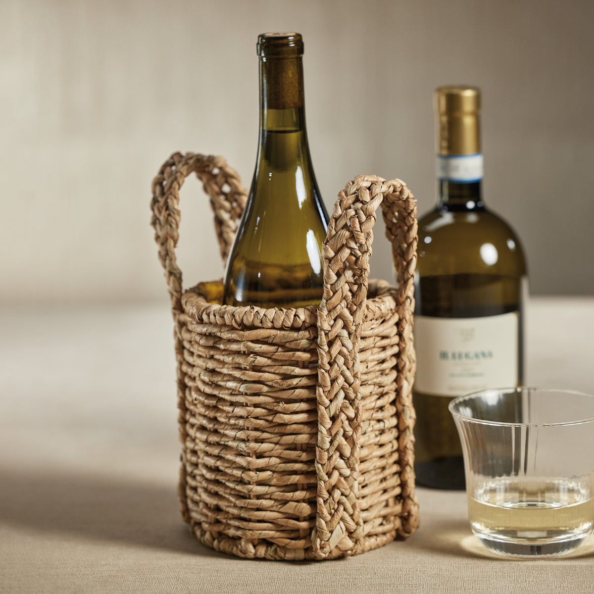 Zodax Teramo Seagrass Wine Caddy, Set of 4