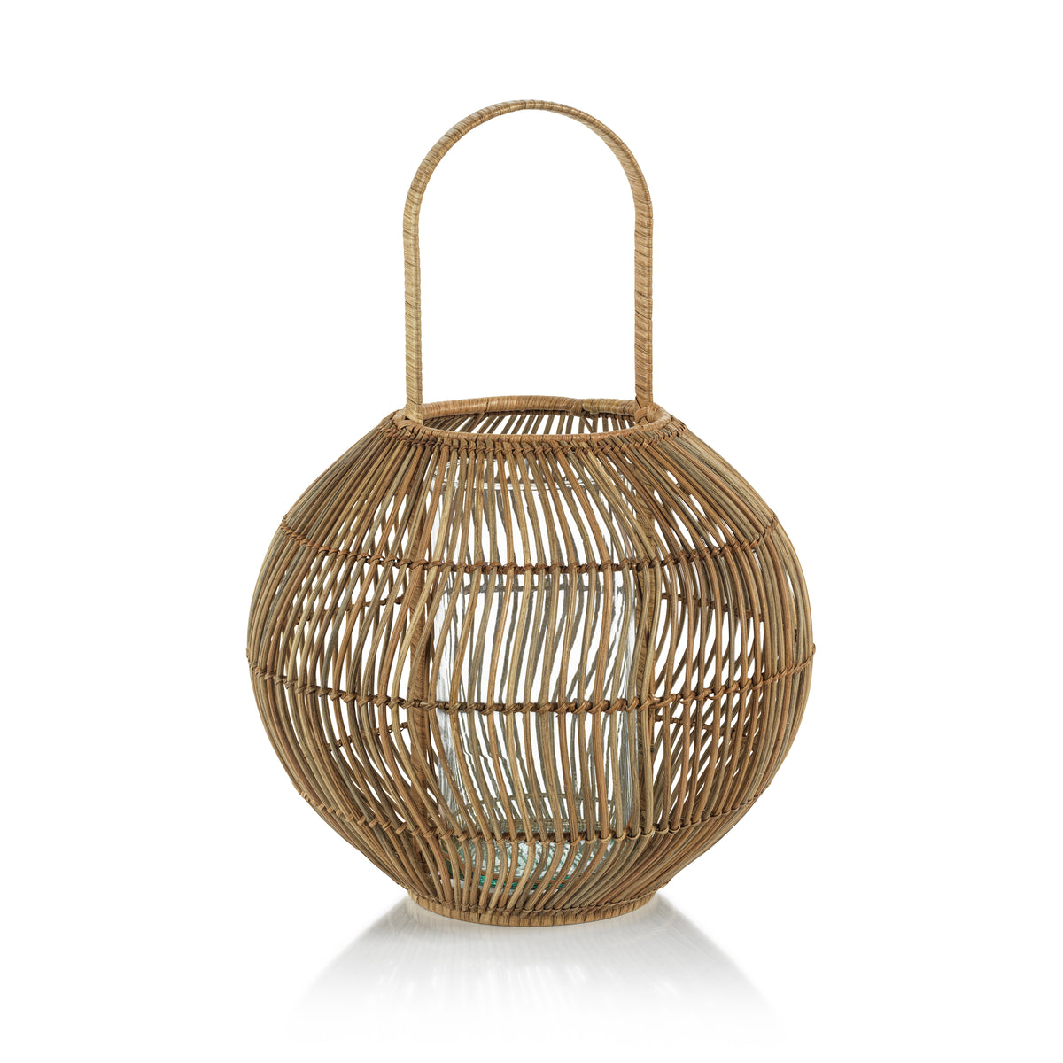 Zodax Teramo Rattan Woven Decorative Lantern, Large