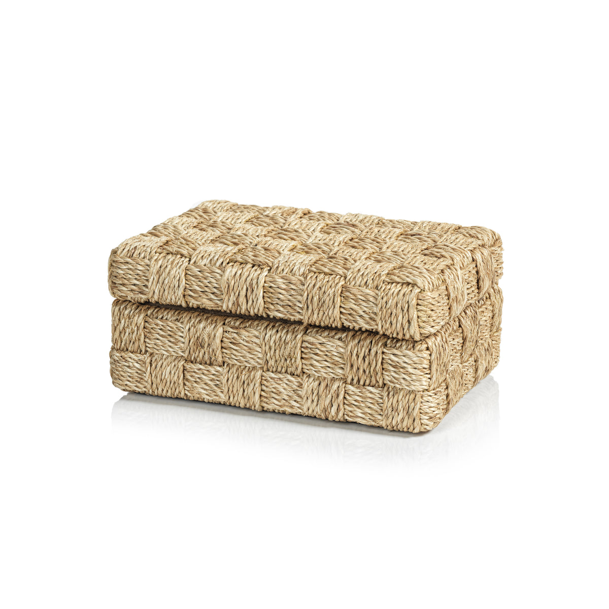 Zodax Taranto Natural Abaca Rope Decorative Box, Small
