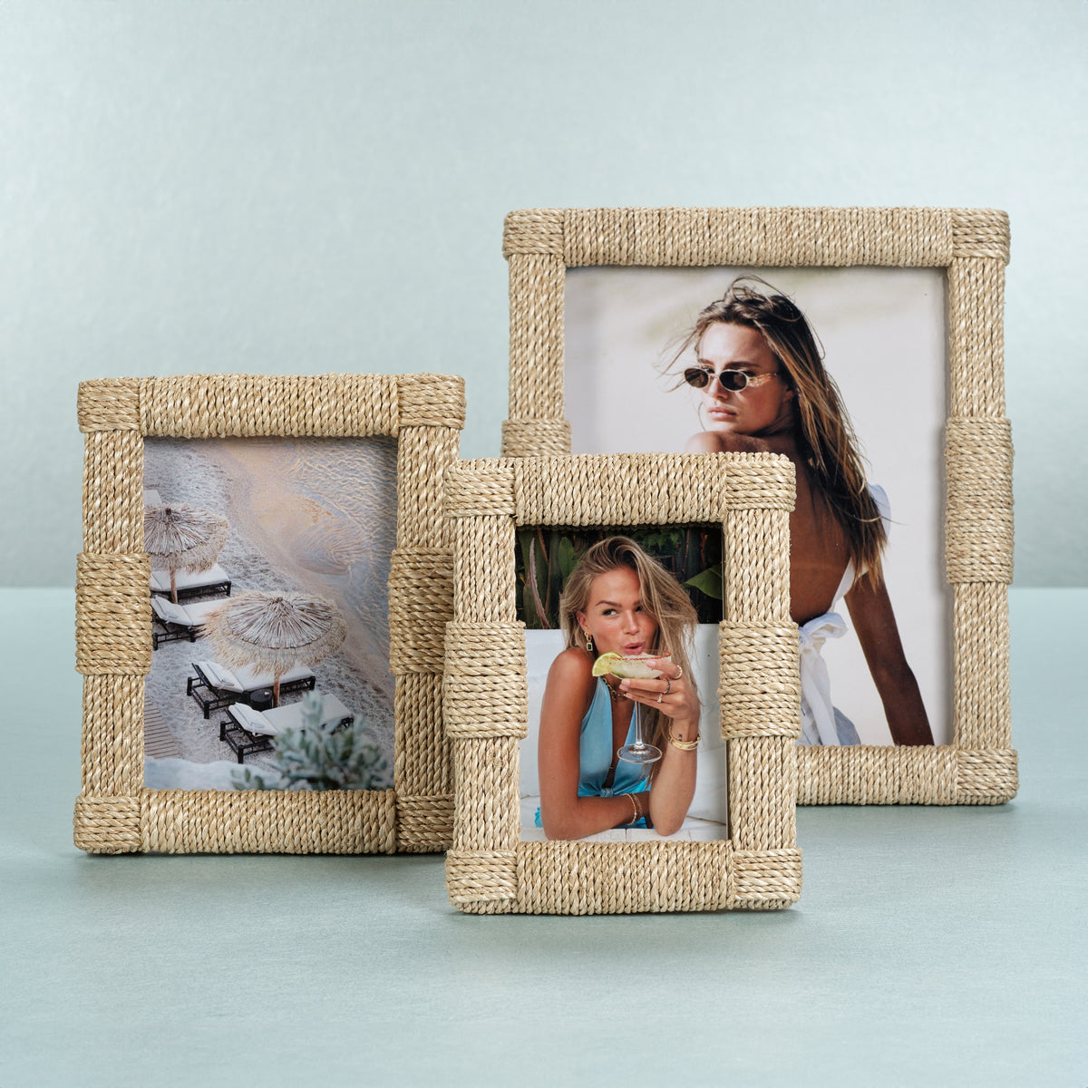 Zodax Faenza Abaca Rope Photo Frame, 8" x 10"