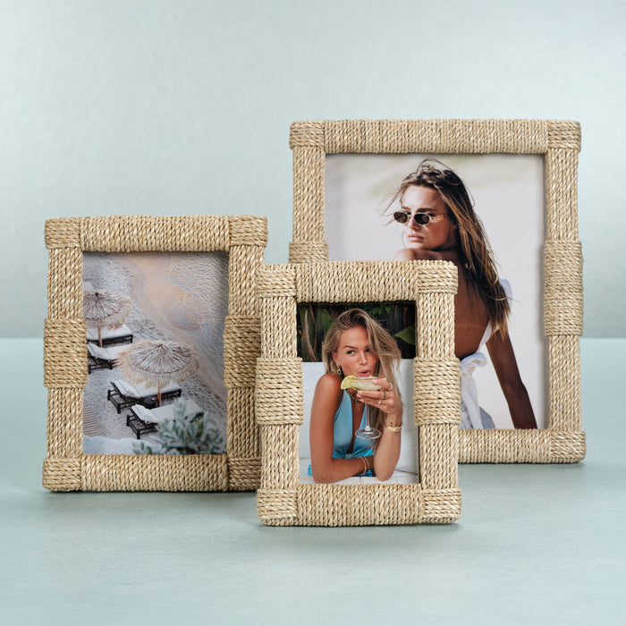 Zodax Faenza Abaca Rope Photo Frame, 8" x 10"