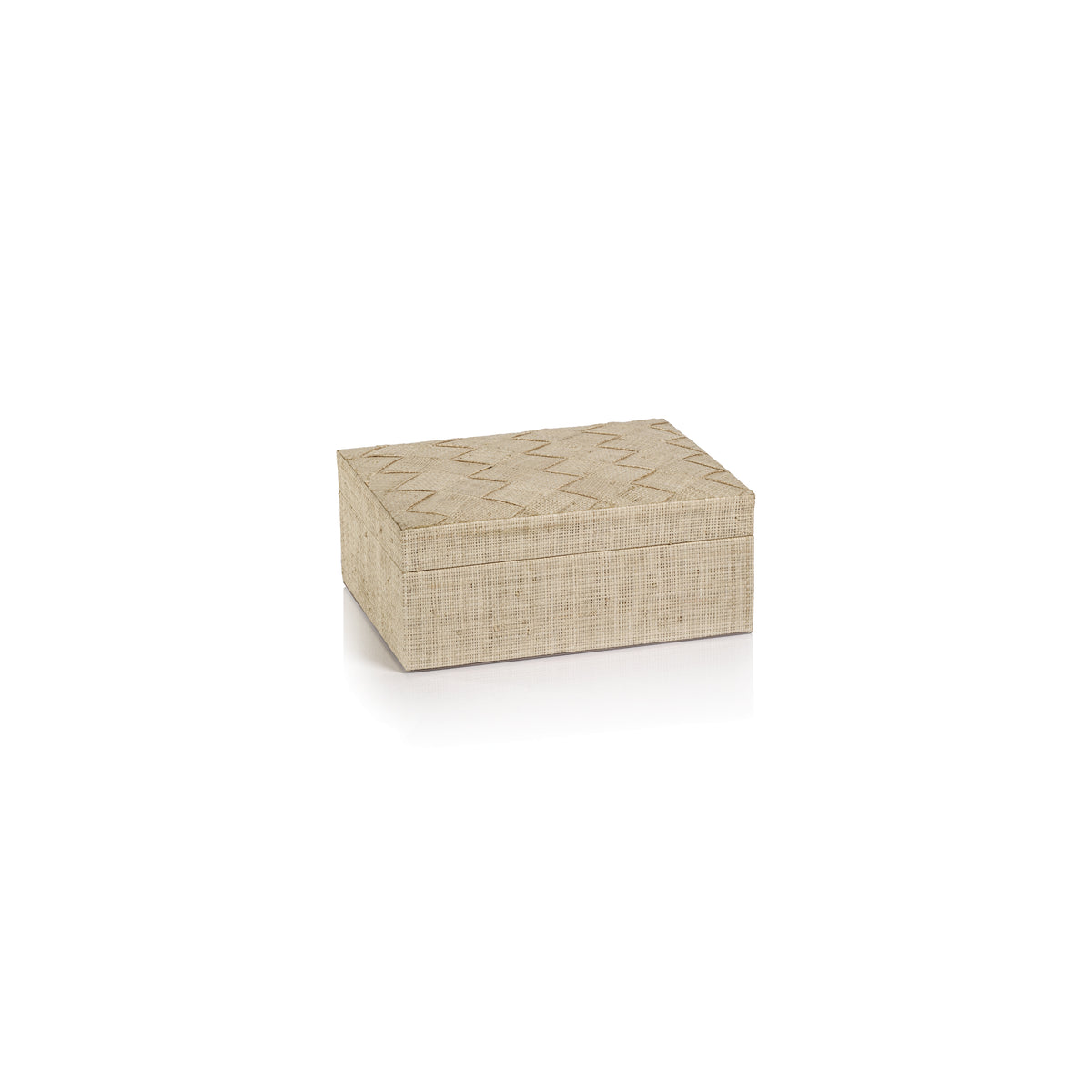 Zodax Lazarev Woven Raffia Box, Small
