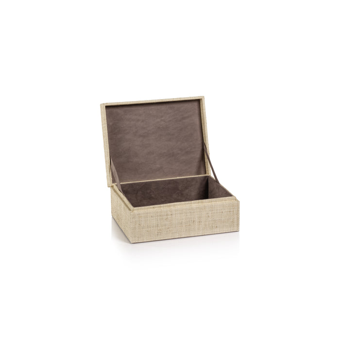 Zodax Lazarev Woven Raffia Box, Small