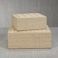 Zodax Lazarev Woven Raffia Box, Large