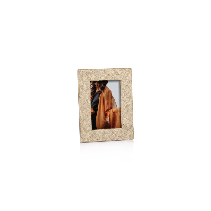 Zodax Lazarev Woven Raffia Photo Frame, 4" x 6"