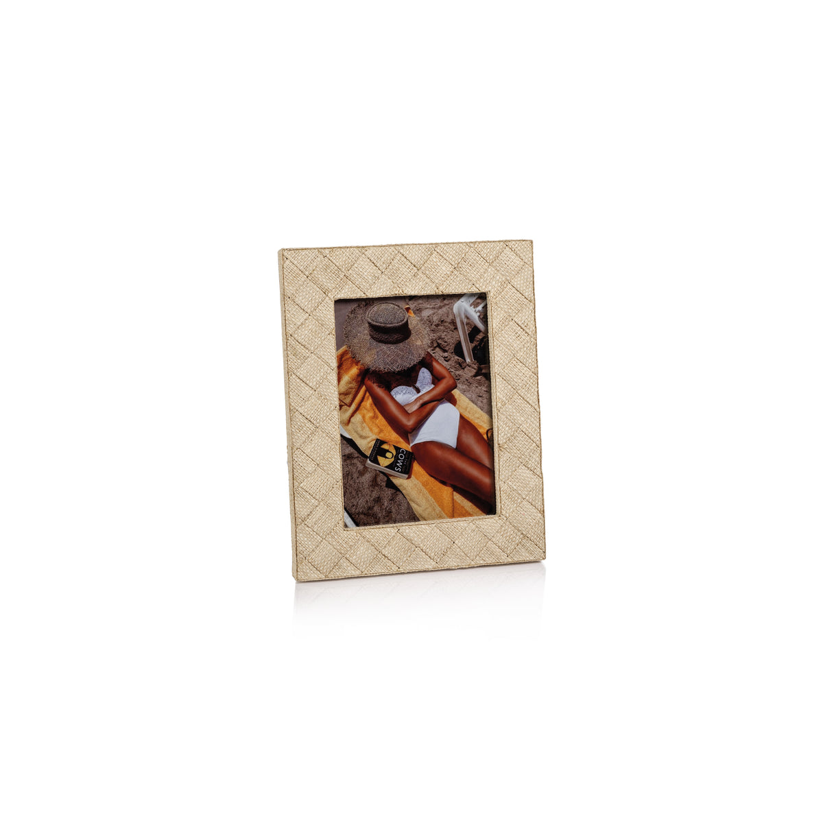 Zodax Lazarev Woven Raffia Photo Frame, 5" x 7"