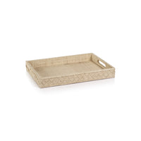 Zodax Lazarev Woven Raffia Serving Tray, Small