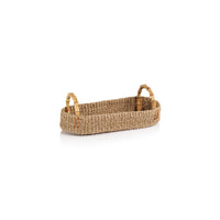 Zodax Timor Multipurpose Abaca Tray with Bamboo Handles, Small