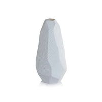 Zodax Fremont Faceted Fine Bone China Vase, Large
