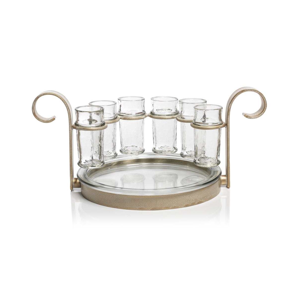 Zodax Fiesta Six Shot Tequila Set, Gold