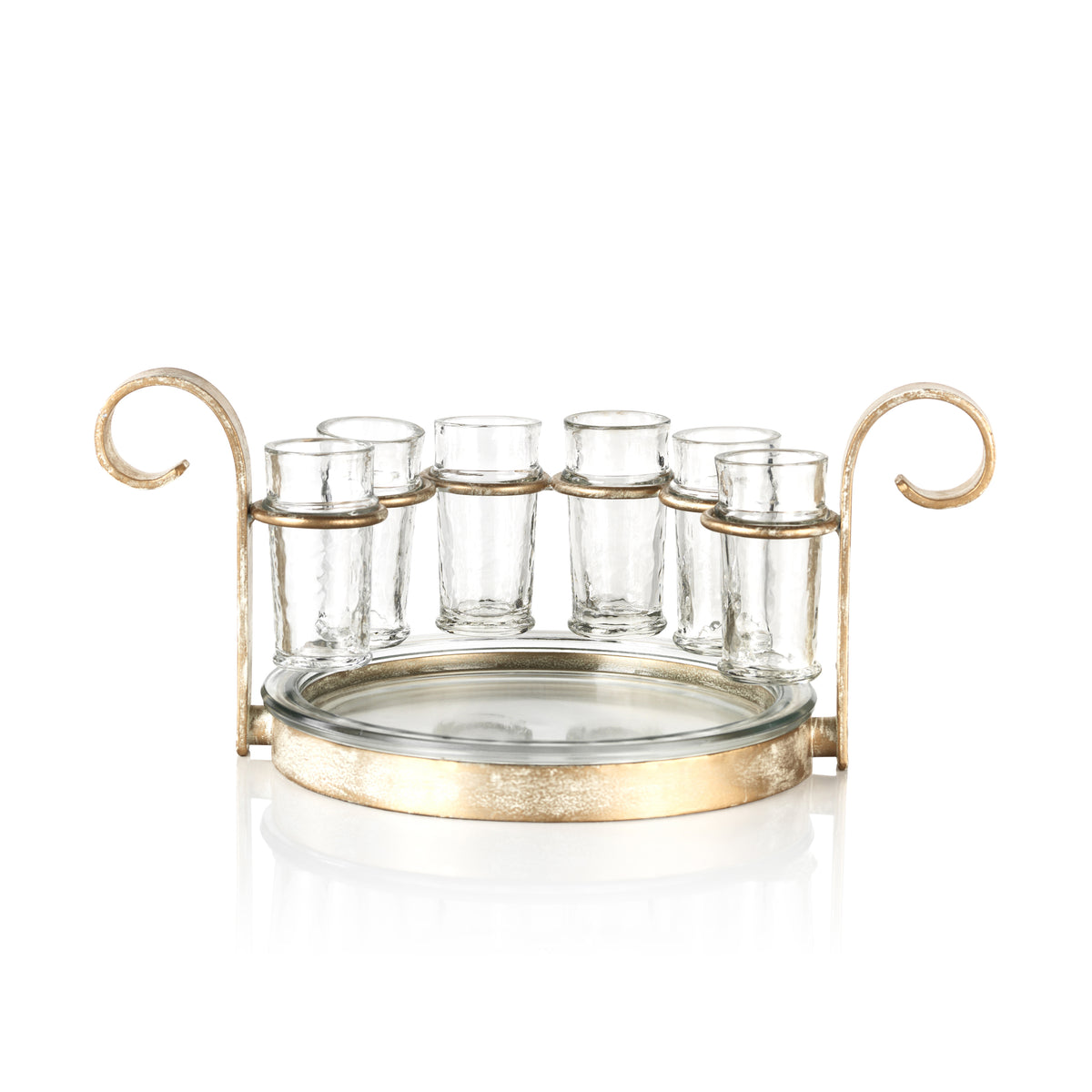 Zodax Fiesta Six Shot Tequila Set, Gold