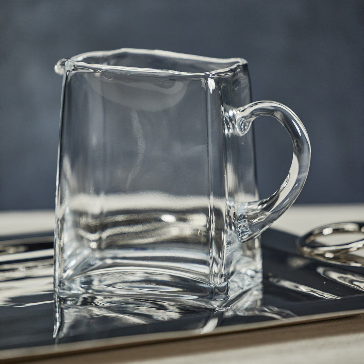 Zodax Reginald Blown Glass Scissor Cut Pitcher