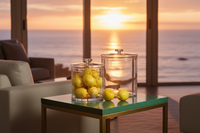 Zodax Blendon Optic Glass Bonbonniere, Large