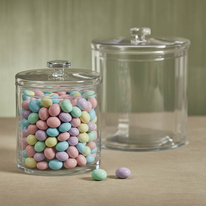 Zodax Blendon Optic Glass Bonbonniere, Large