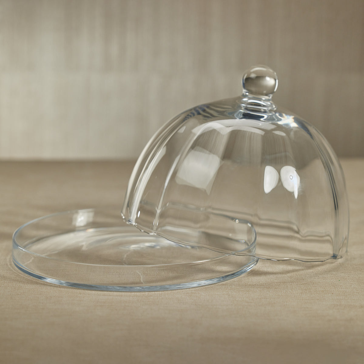 Zodax Aldgate Optic Pastry Glass Plate with Cloche, Small