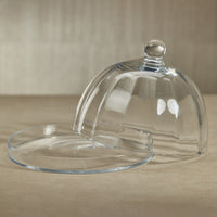 Zodax Aldgate Optic Pastry Glass Plate with Cloche, Small
