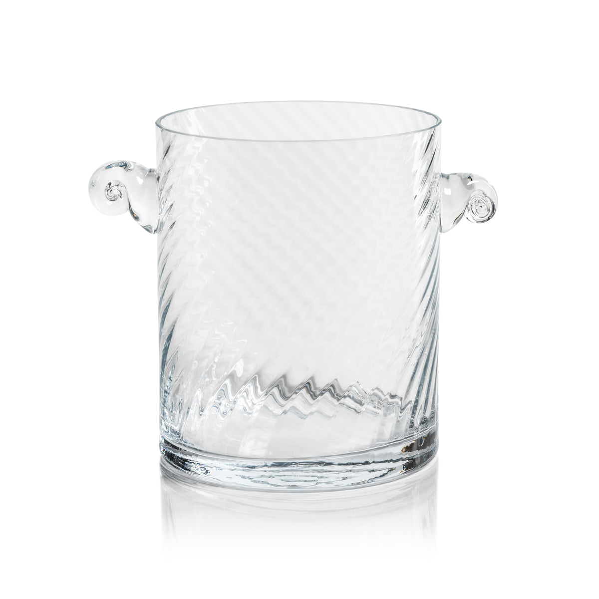 Zodax Harrow Swirl Glass Ice Bucket, Large