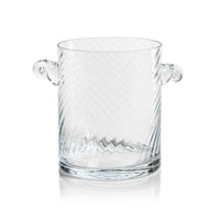 Zodax Harrow Swirl Glass Ice Bucket, Large