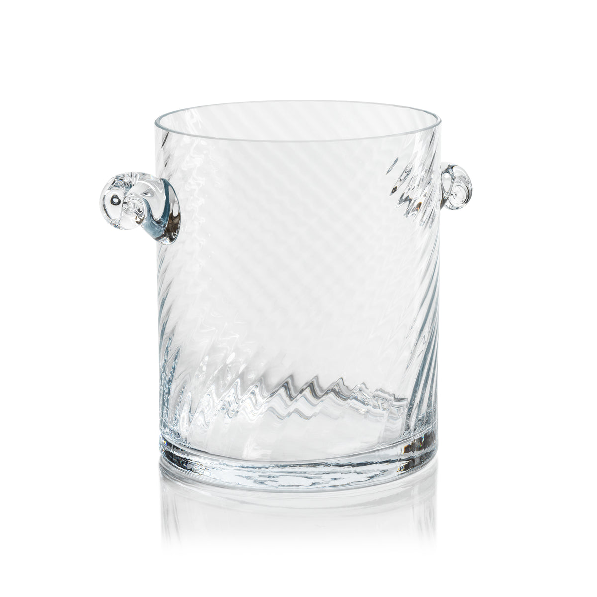Zodax Harrow Swirl Glass Ice Bucket, Large