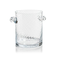 Zodax Harrow Swirl Glass Ice Bucket, Large