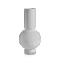 Zodax Chaumont Glass Vase, White Opal