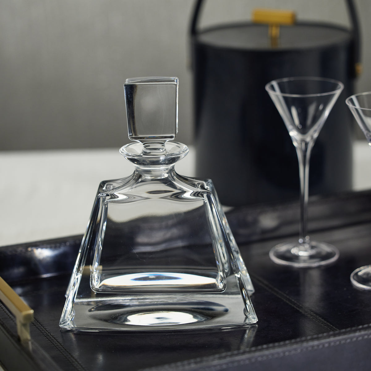 Zodax Beddington Crystal Glass Decanter, 6.75" x 8.25"