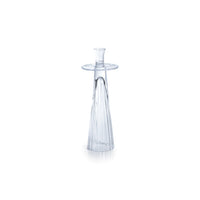 Zodax Oslob Tall Ribbed Glass Taper Holder, Small