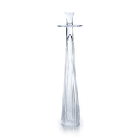 Zodax Oslob Tall Ribbed Glass Taper Holder, Large