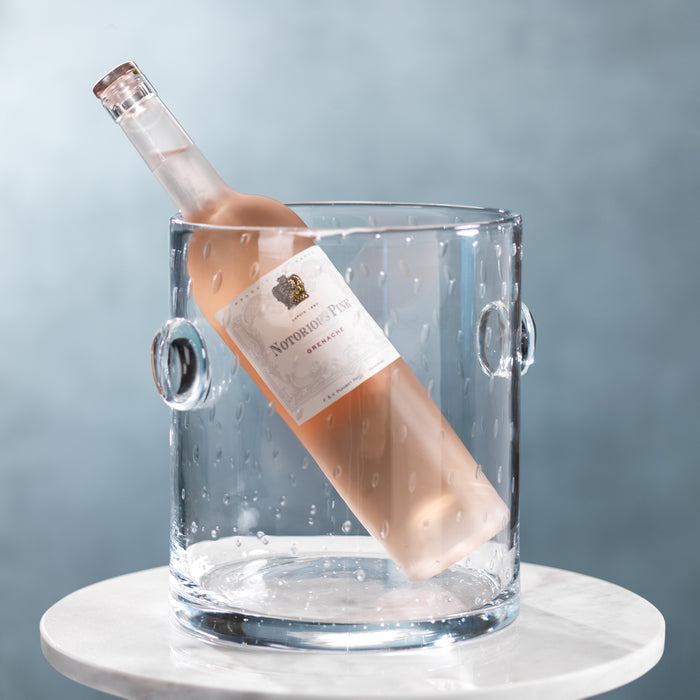 Zodax Lagoon Bubbled Glass Ice Bucket, Large