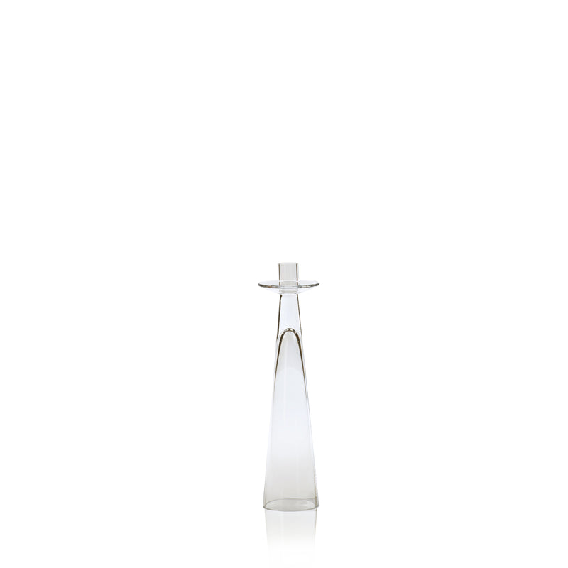 Zodax Alina Glass Taper Candle Holder, Small