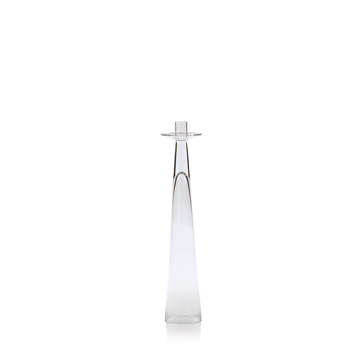 Zodax Alina Glass Taper Candle Holder, Medium