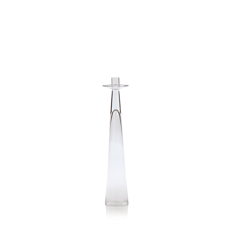 Zodax Alina Glass Taper Candle Holder, Medium