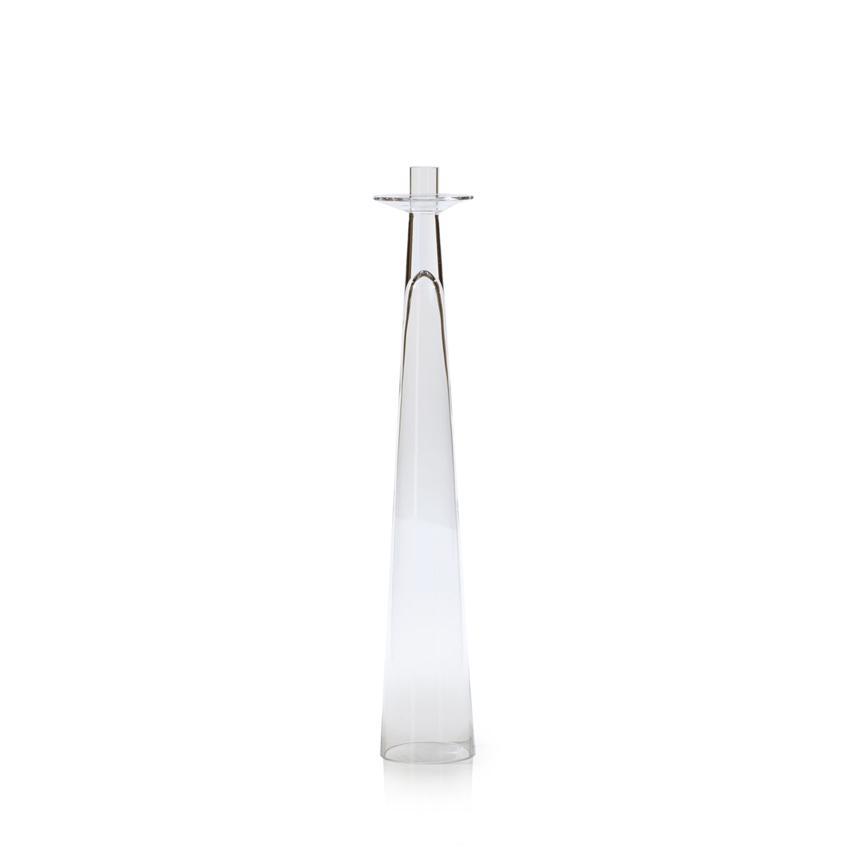 Zodax Alina Glass Taper Candle Holder, Large