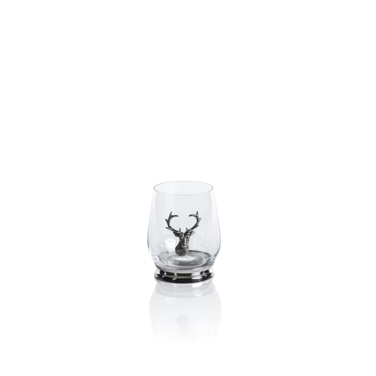 Zodax Alberg Pewter and Glass Tumblers, Set of 4