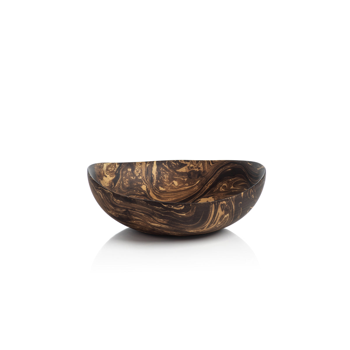 Zodax Vinceta  Marbleized Mango Wood Bowl