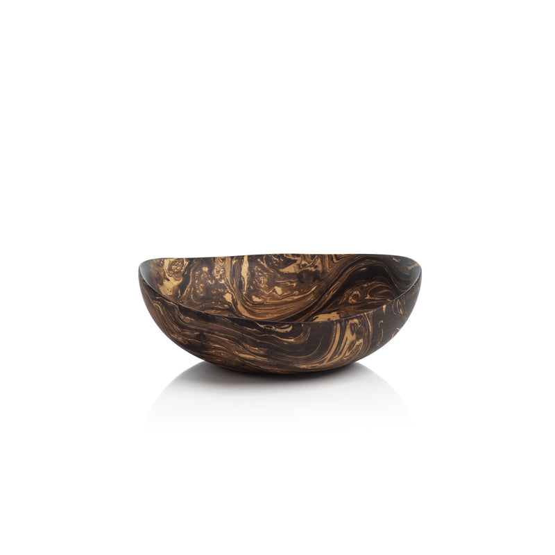 Zodax Vinceta  Marbleized Mango Wood Bowl